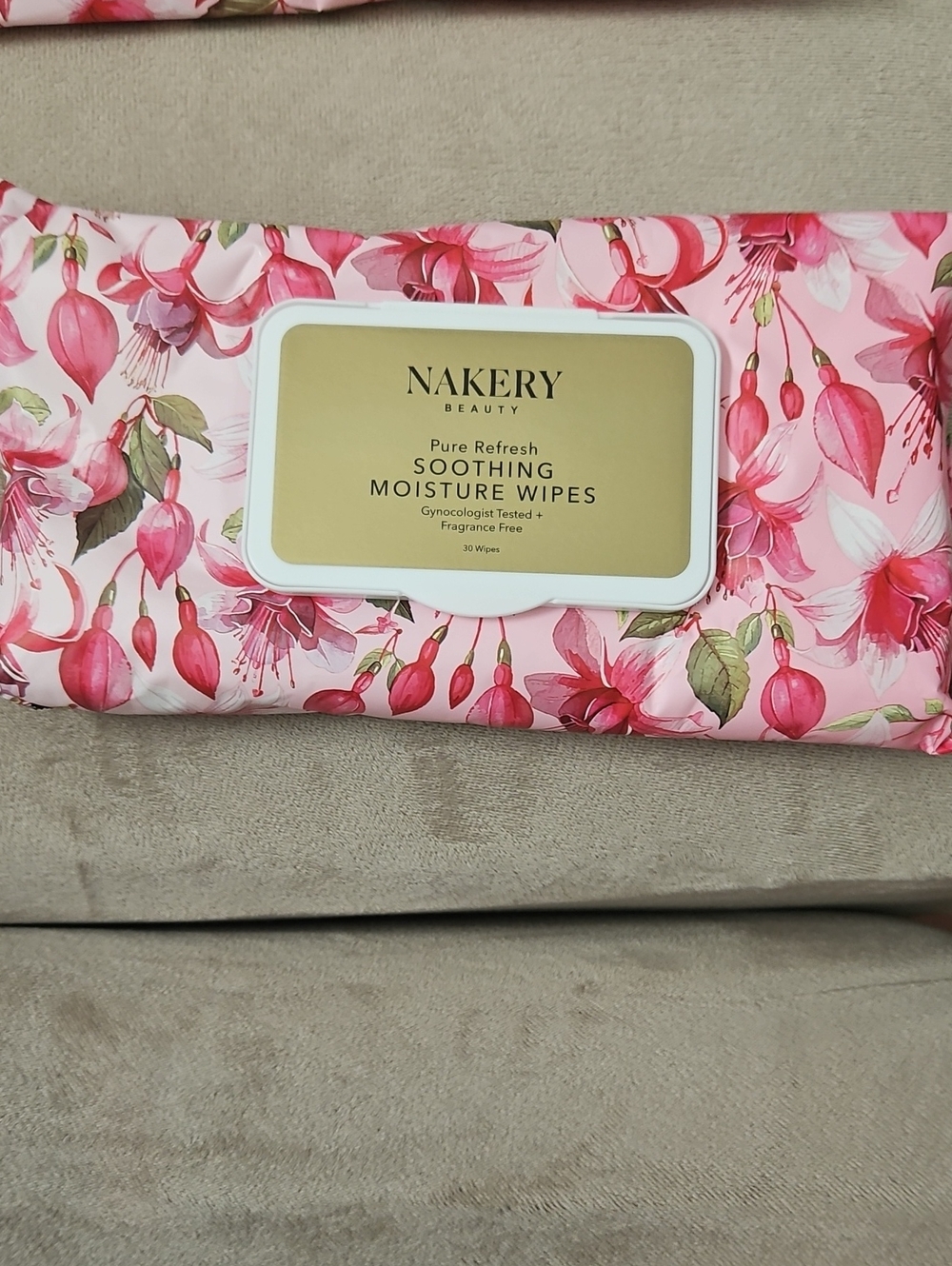 Nakery Beauty Pure Refresh Soothing Moisture Wipes - Pink Floral